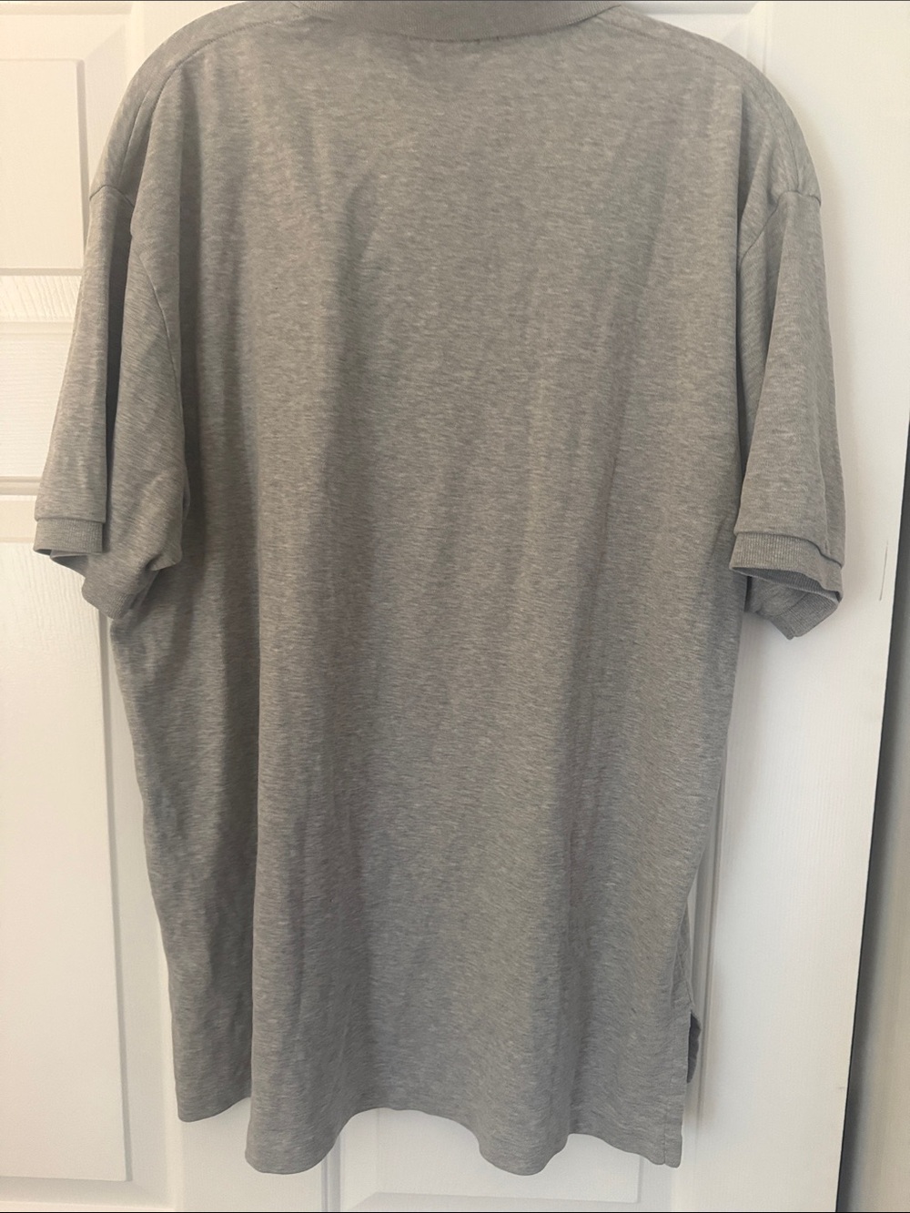 3/$20 Polo by Ralph Lauren Light Gray Polo with Navy Pony Logo Business Casual - Picture 6 of 7